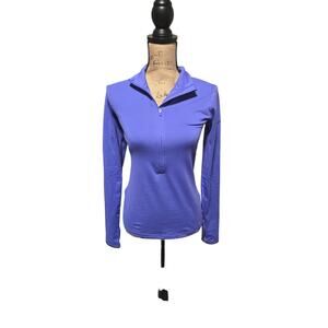 Nike pro dri fit purple half zip sweater, size small